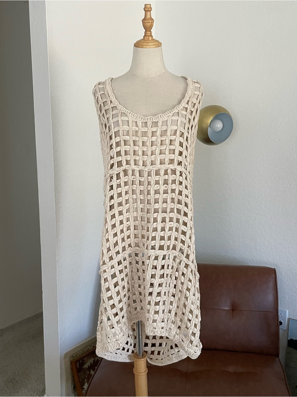 Kate Hewko Coastal Boho Resort Crochet Layering Dress